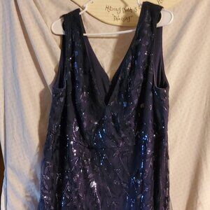 Navy blue long formal gown